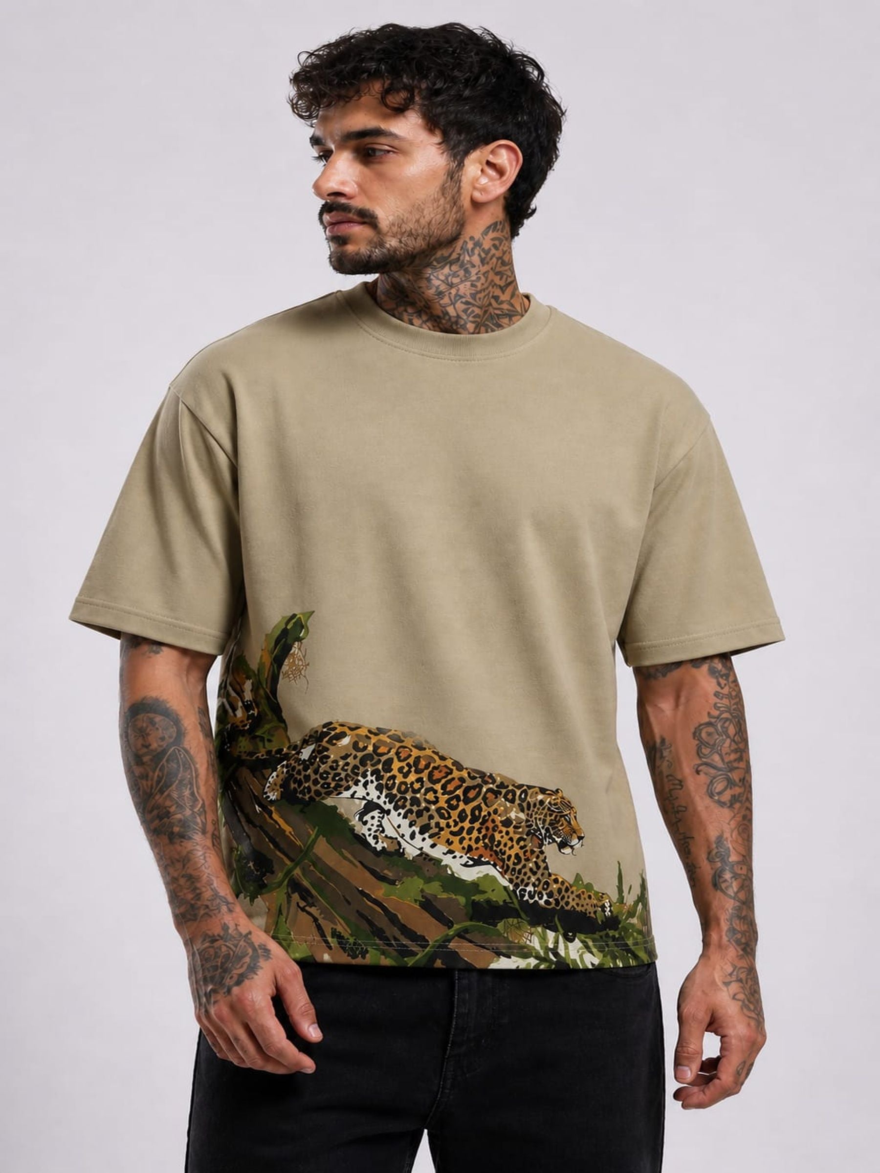 The 'Apex' Asymmetrical Jungle T-Shirt
